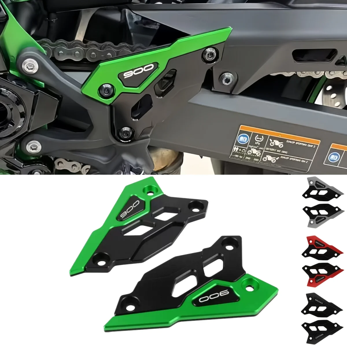 Z900 Accessories For Kawasaki Z900 Z 900 2017-2023 2024 Motorcycle Pedal Guard Rear Pedal Guard Heel Plate Decorative Accessorie