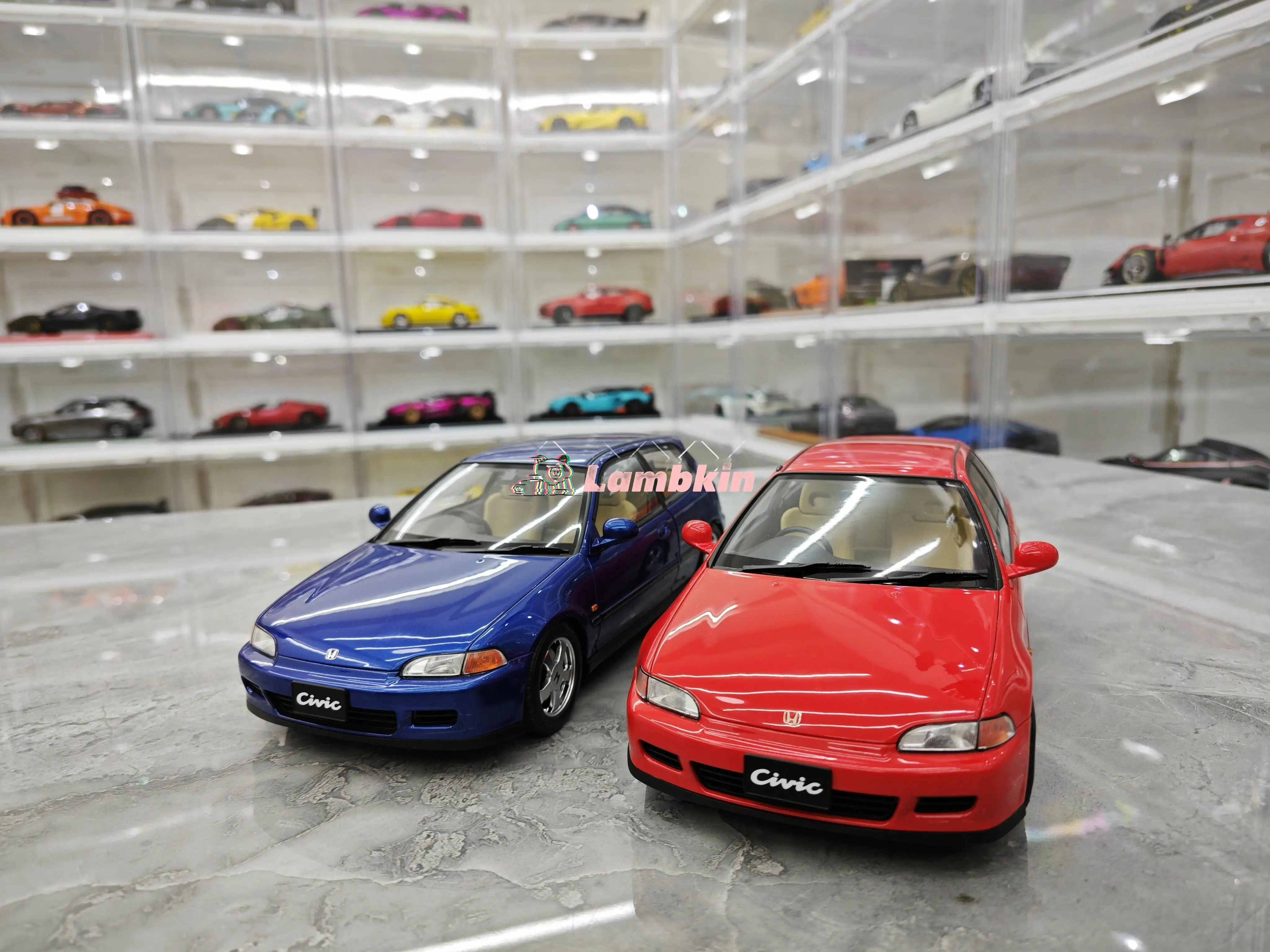 

LCD 1:18 For Honda Civic EG6 SIR simulation alloy metal car model collection ornaments Gifts