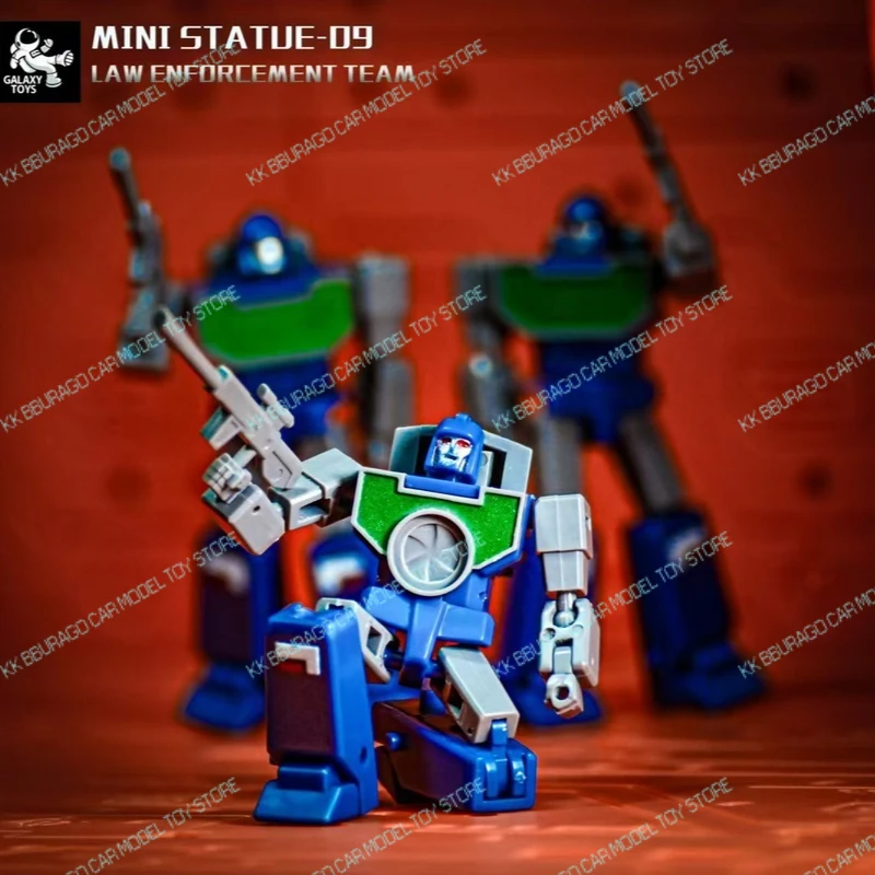 In stock Galaxy Toys Transformation Reflector Action Fiugres Mini Statue-09 Law Enforcement Team Decepticons Viewfinder Spectro