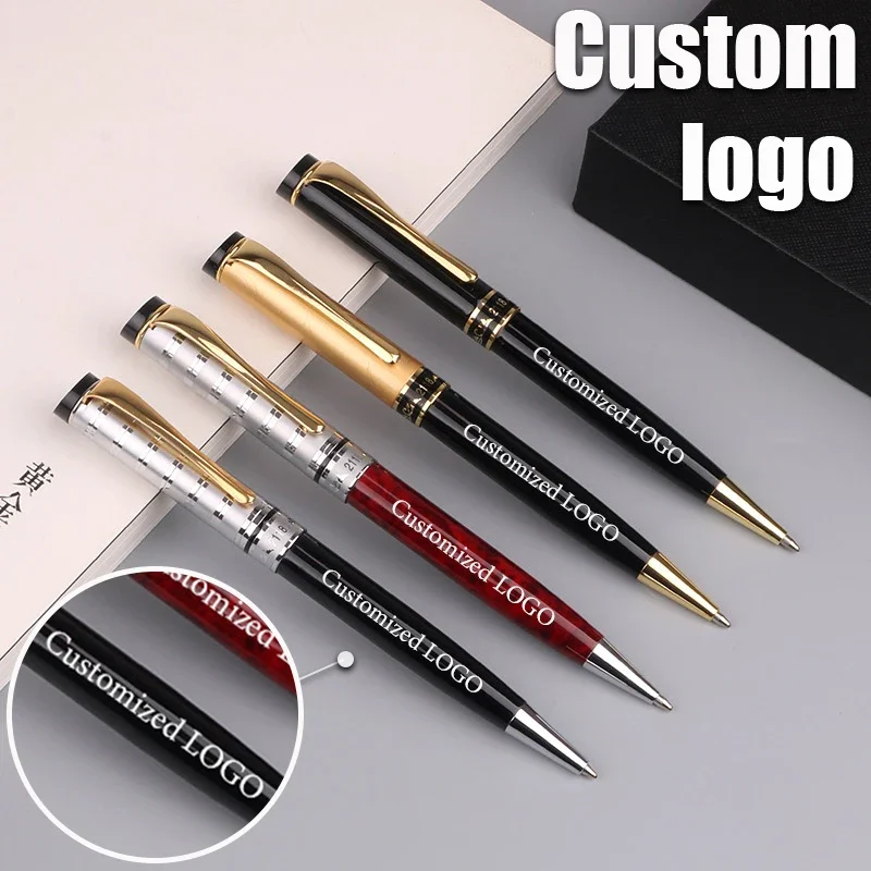 

1Pcs High-end Luxury Metal Ballpoint Pen Custom Letter Name Signature Pen Business Office Writing Stationery Ballpoint Pen