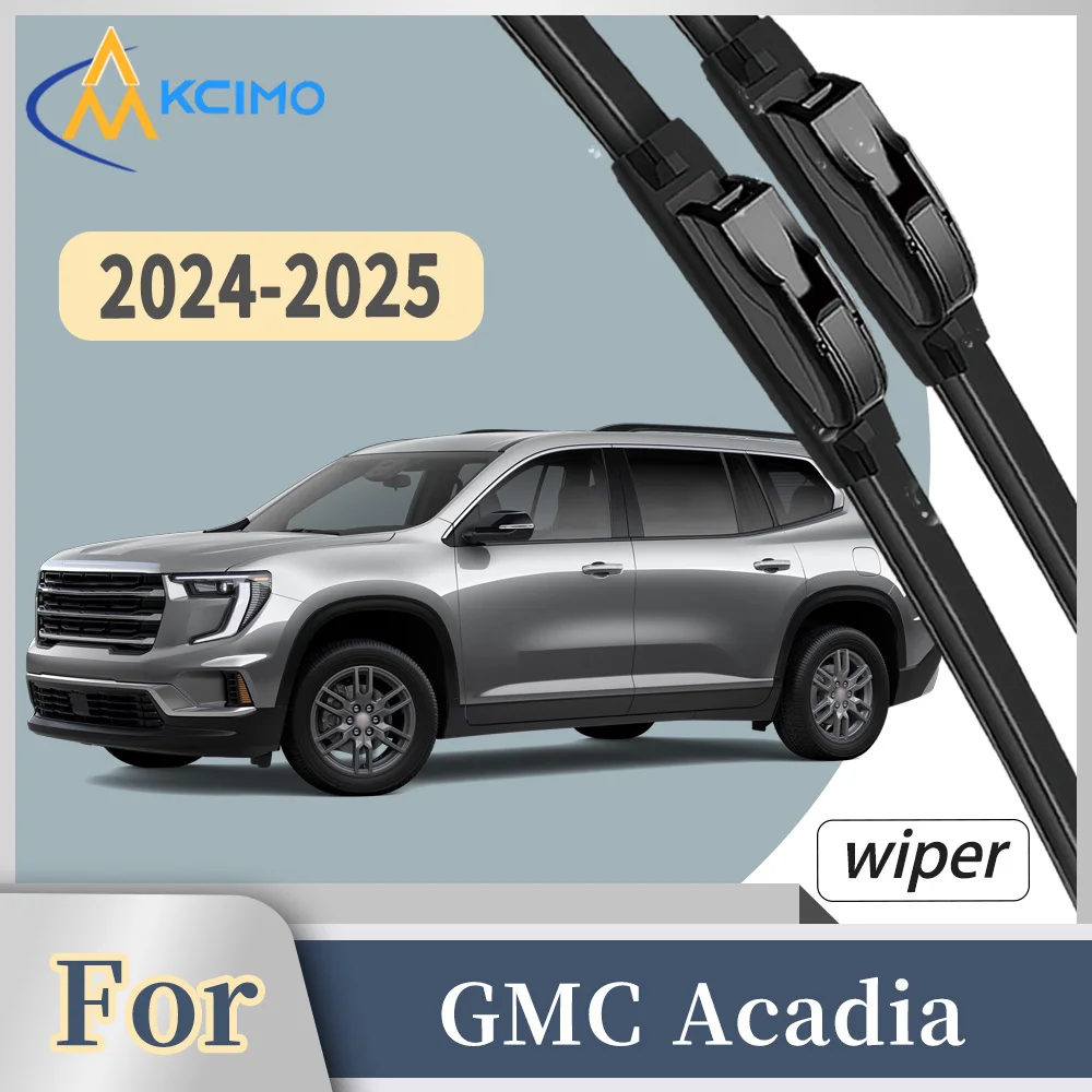 

Premium Rubber Front Windscreen Wiper Blades For GMC Acadia 2024-2025 Quiet Smooth Wiping Waterproof Windshield Kit 2Pcs