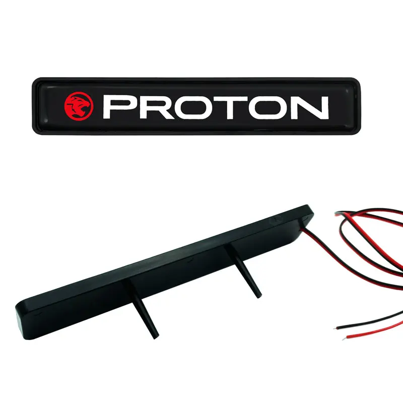 تصفيف السيارة السيارات ملصقا سيارة الجبهة هود مصبغة شعار LED إضاءة زينة لبروتون Exora Iriz R3 شخصية Saga Waja Wira X50 X70