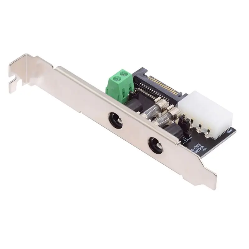 DC5.5Mm 1-To-4 DC 12V 5V Power Card Output Intelligent Control Management System Power System With PCI-E Bracket-AEF7
