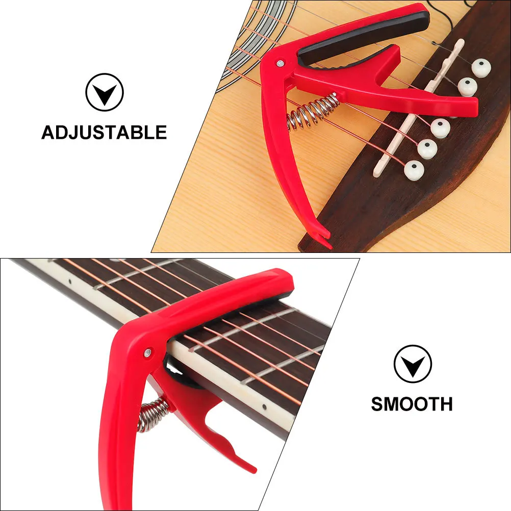 

Universal Guitar Capo Clamp for Acoustic Electric Ukulele Adjustable Spring Tension Guitar Accessories for Easy Key Change