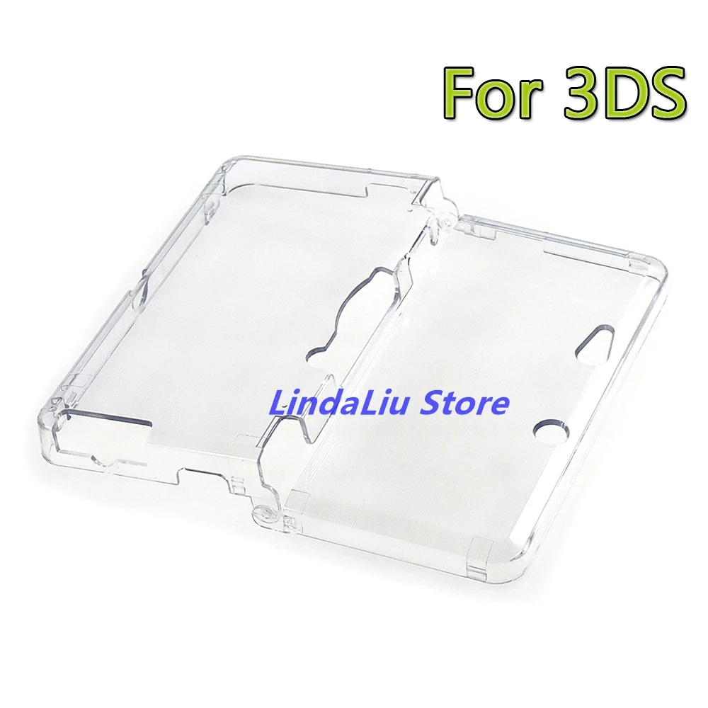 10pcs Transparent Crystal Case for 3DS Game Console Hard Housing Dustproof & Shockproof Protective Cover