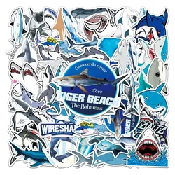 50pcs Cartoon Shark Stickers For Phone Case Laptop DIY Sticker Journaling Materials Scrapbooking Supplies Journal Accessories