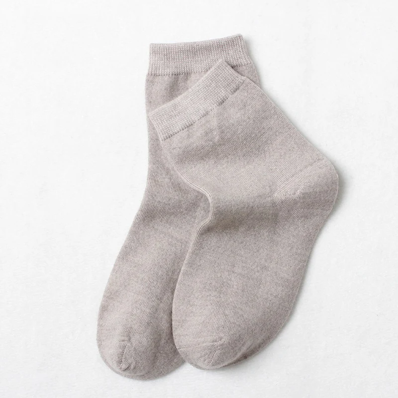 

Шерстяные носки, женские тонкие вязаные эластичные однотонные носки, одна пара
