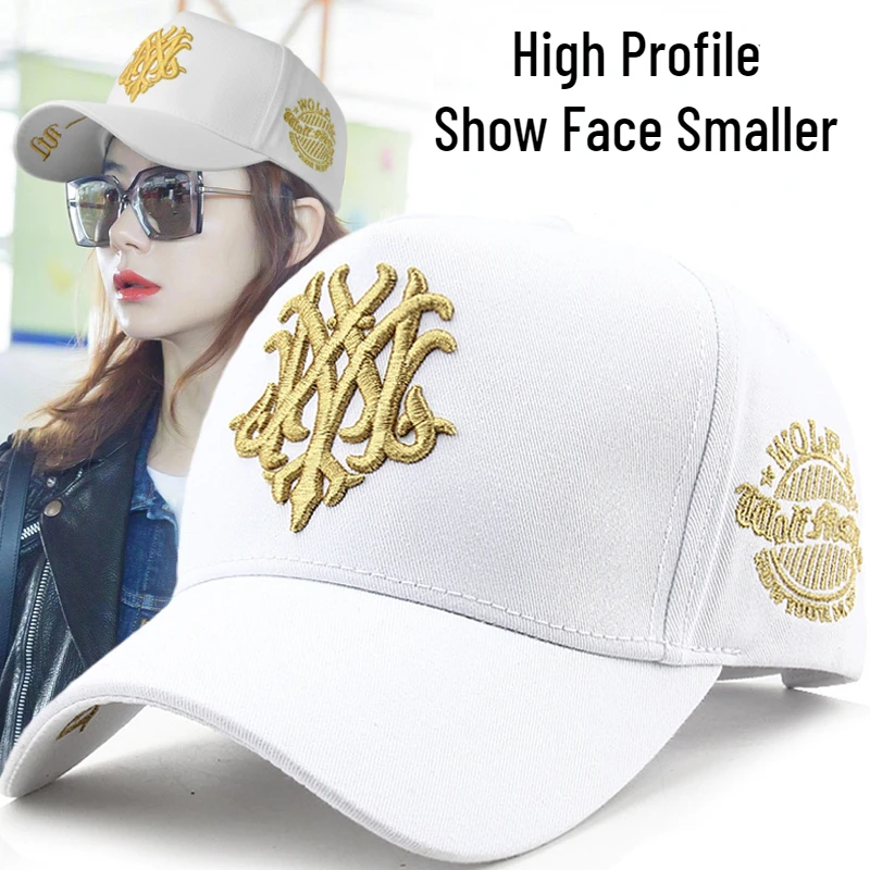 

High Crown Structured Baseball Cap for Women Men Sun Golf Hat Big Head Large Size Sports Hat Embroidery Totem Fashion Design