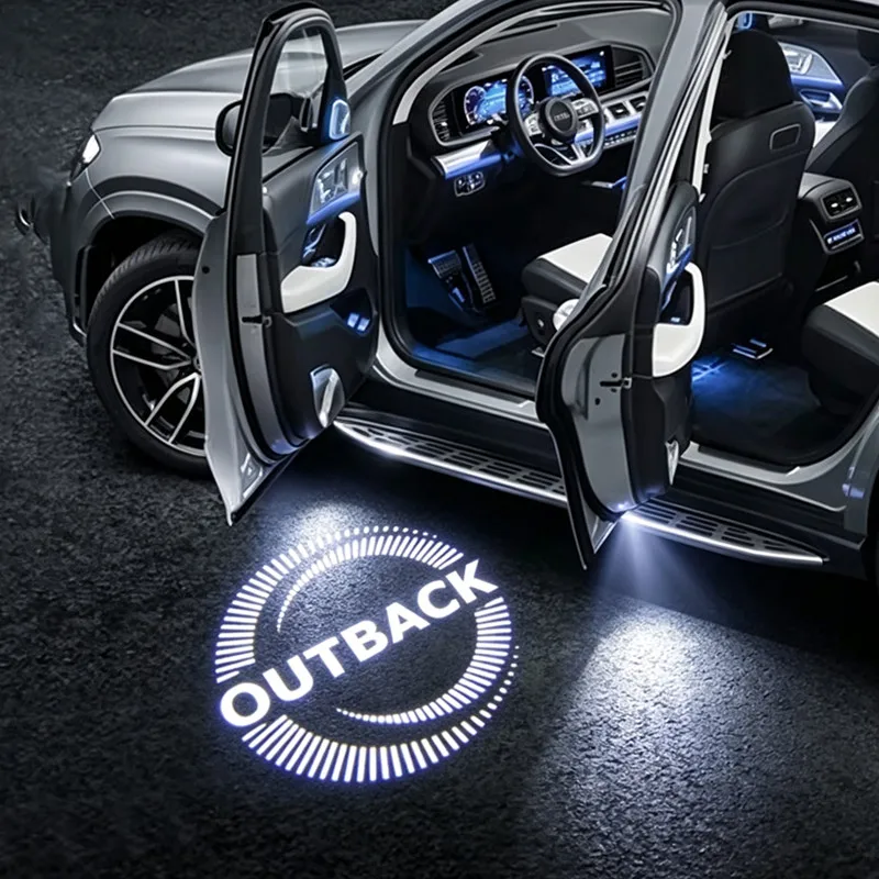 Led Car Door Welcome Projector Logo Ghost Shadow Night Light For Subaru Outback 2012-2024