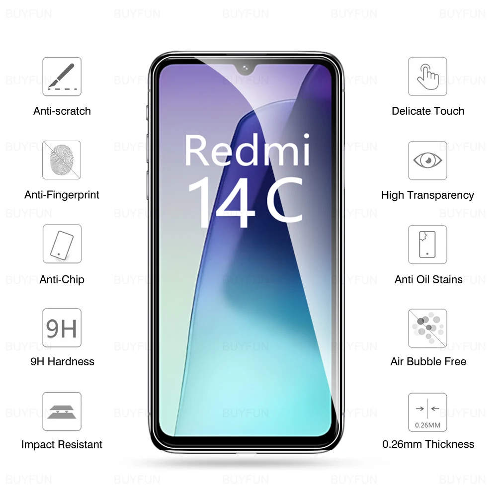 Закаленная пленка Readmi 14C 4 в 1 для Xiaomi redmi 14c 4G redmi14c xiomi xaomi redmy 14c 14 c, защитная пленка для экрана, защитное стекло для объектива