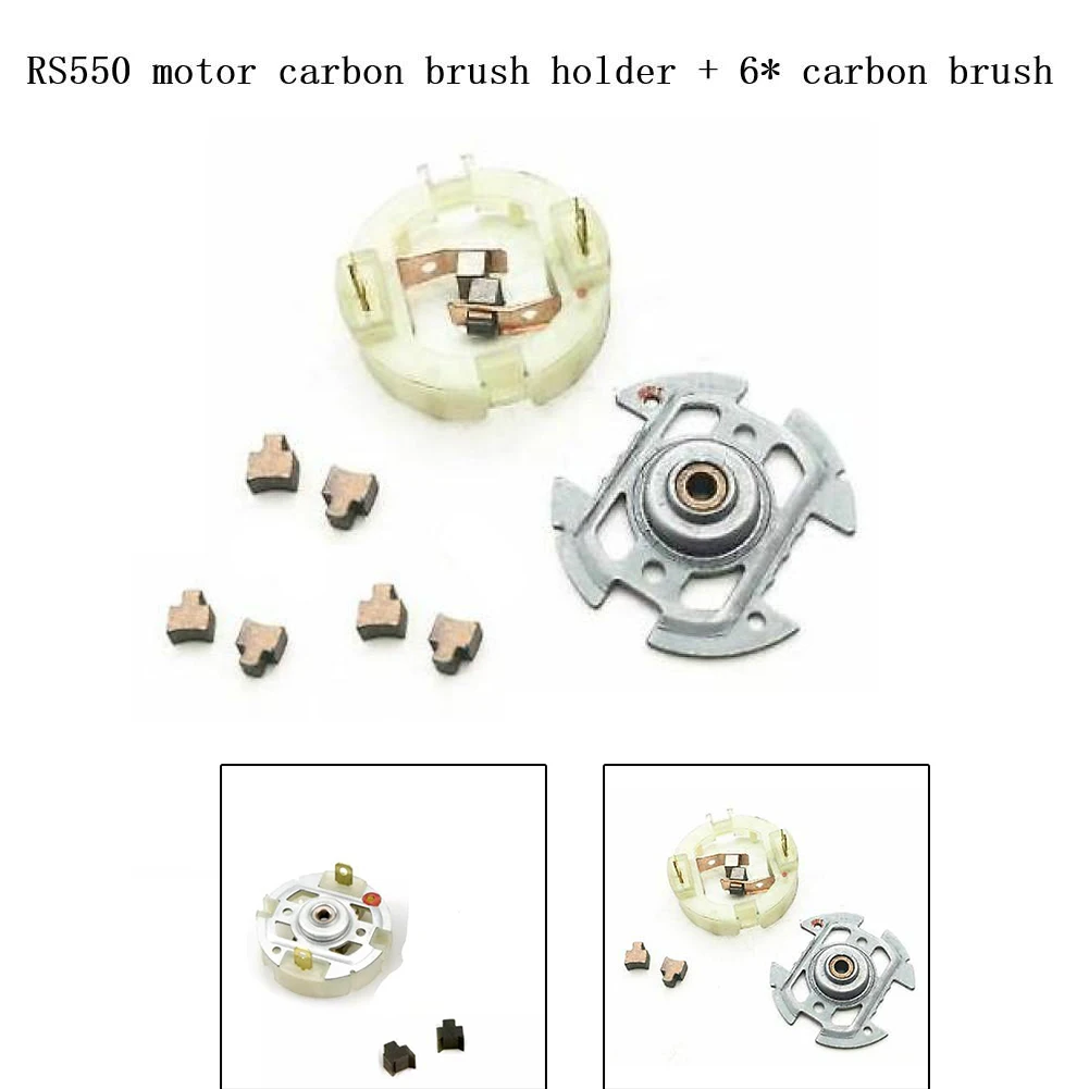 RS550 motore portaspazzole in carbone trapano cacciavite elettrico portaspazzole + 6 pezzi spazzola in carbone per BOSCH per DEWALT