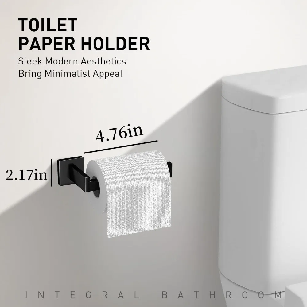 10-Pieces Matte Black Bathroom Accessories Set, Stainless Steel Bathroom Hardware Set, Towel Racks for Bathroom Wall Mounted