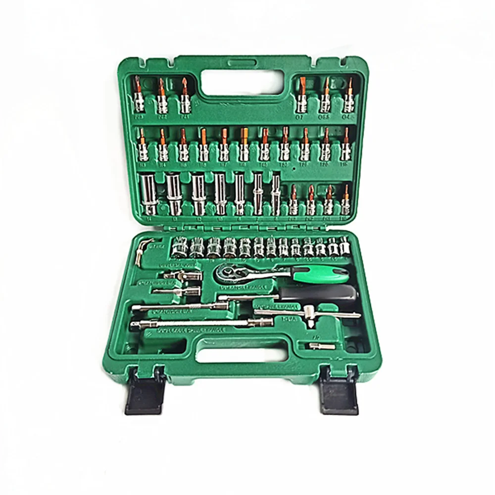 

53 Piece Set Of 72 Tooth Quick Wrench Combination Tools