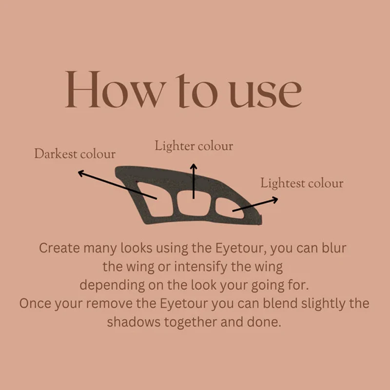 Eyetour Your Glam Bestie Eye Makeup Stencil Shaper Reusable Eyebrow Template Perfect Brow Makeup 3-in-1 Brow Guide for Beginners