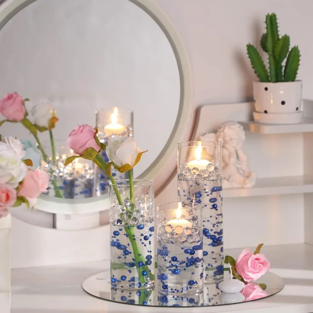 36 pcs üvegek cylindre vases decorativa candles Birtokos Asztal centerpieces számára esküvői Avatás, haza dekor Meghiggad üvegek virágok Váza