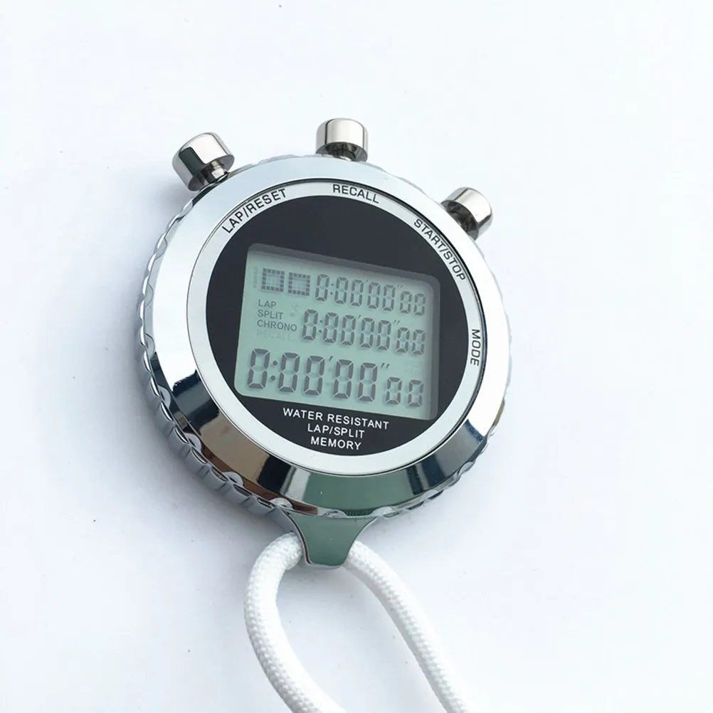 1Pcs Digital Timer Electronic Stopwatch Professional Handheld Running Chronograph Counter LCD Display for Training Cooking Study