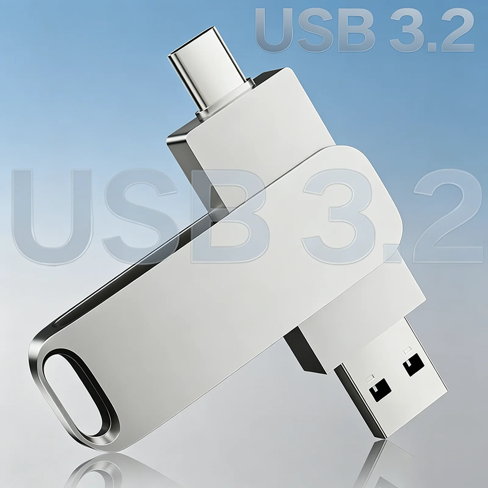

128GB USB 3.2 Flash Drive 100MB/s High Speed 2in1 TypeC OTG Pen Drive Waterproof Large Storage for Phone Computer PC Storage ﻿