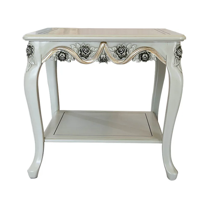 

Square edge few living room European birch carved sofa corner few
