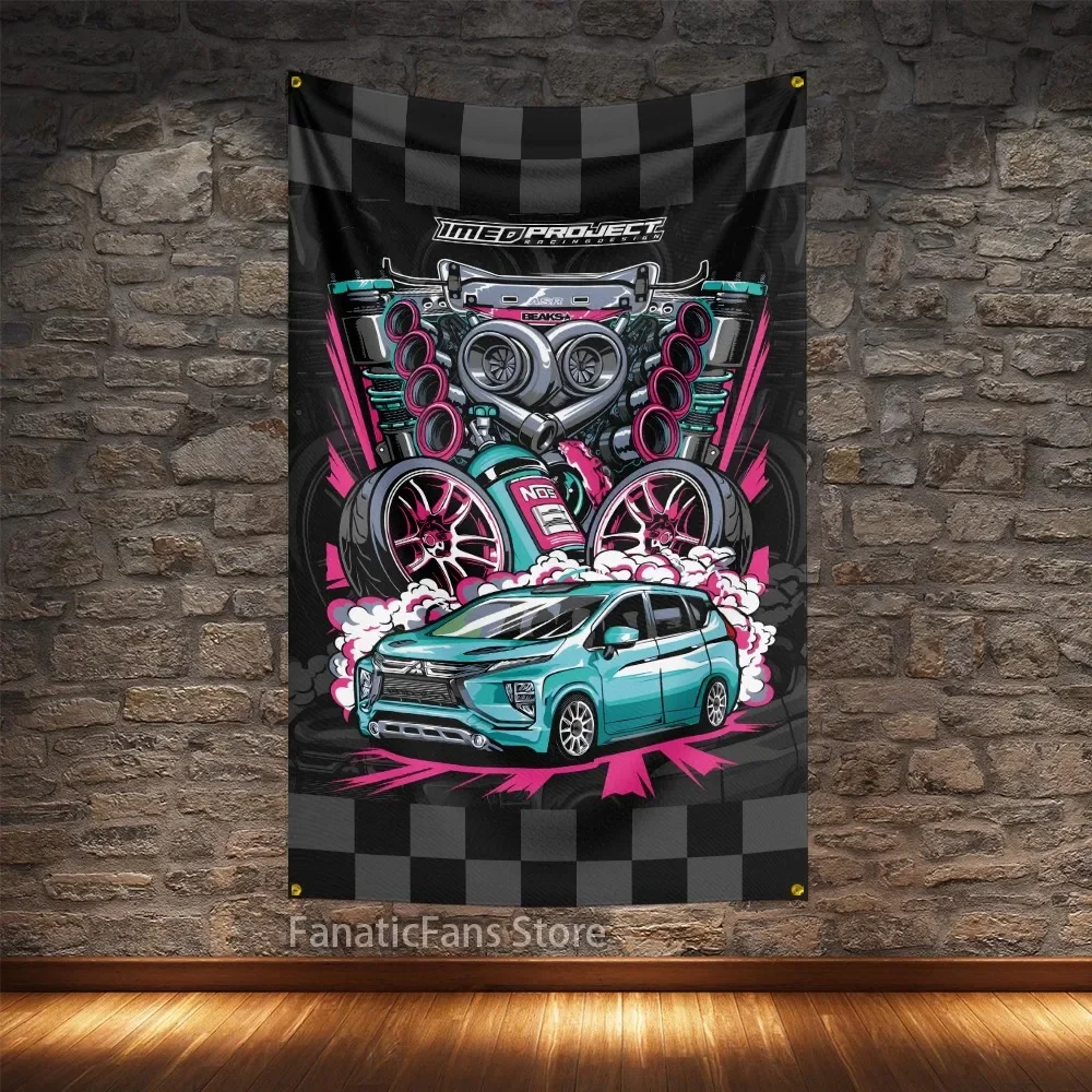 JDM Legend Speed Car Flag Polyester Digital Printing Cars Flagge Banner For Decoration