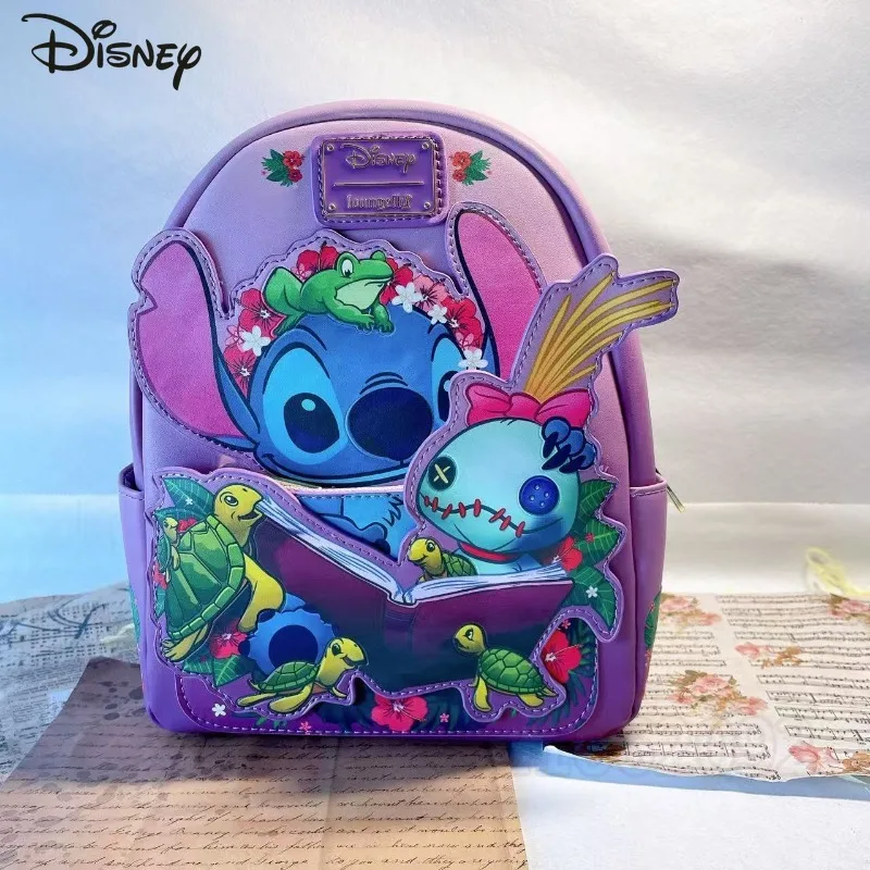 Disney Stitch Original New Loungefly Backpack Luxury Brand Mini Women's Backpack 3D Cartoon Cute Casual Backpack High Quality