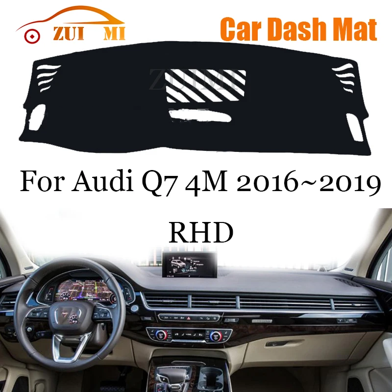 ZUIMI Dashboard Cover Dash Mat Dashmat For Audi Q7 4M 2016~2019 LHD RHD Dash Board Cover Pad Sun Shade