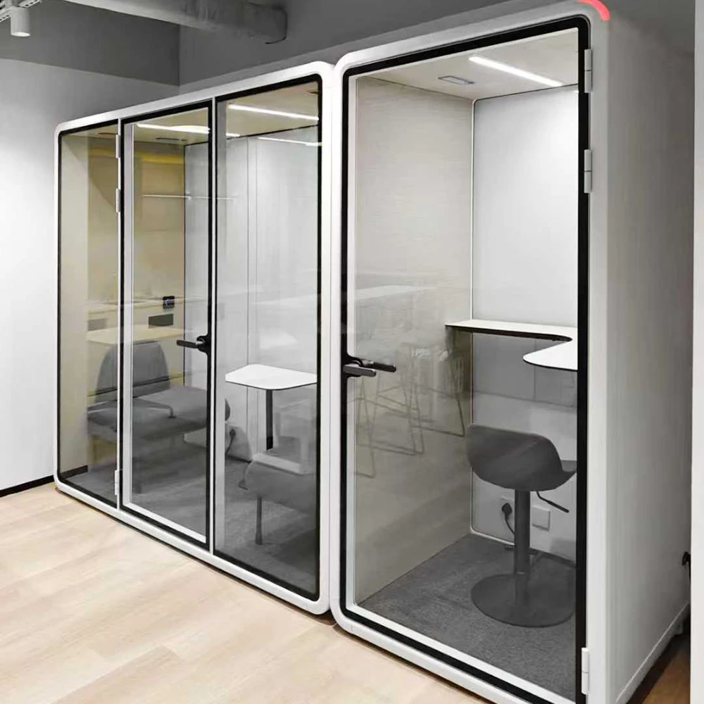 Privacy Phone Pod Soundproof Office Booth Interpreter Booth Interview Booth for Office Call and Client Conversation