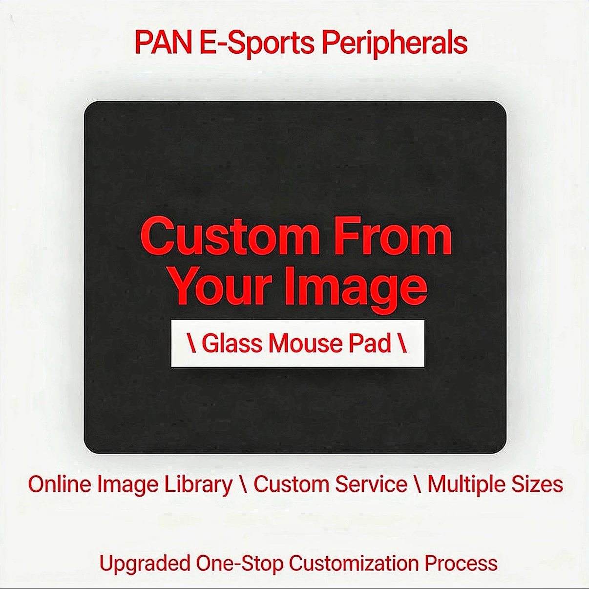 [Customizable] PANPAD Anime E-Sports Tempered Glass Mouse Pad, Wallhack Style for Valorant