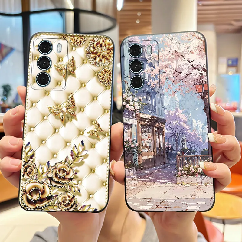 Funda para Motorola Moto G200 5G/Motorola Moto Edge S30 5G funda de teléfono negra bonito patrón colorido suave cubierta a prueba de golpes