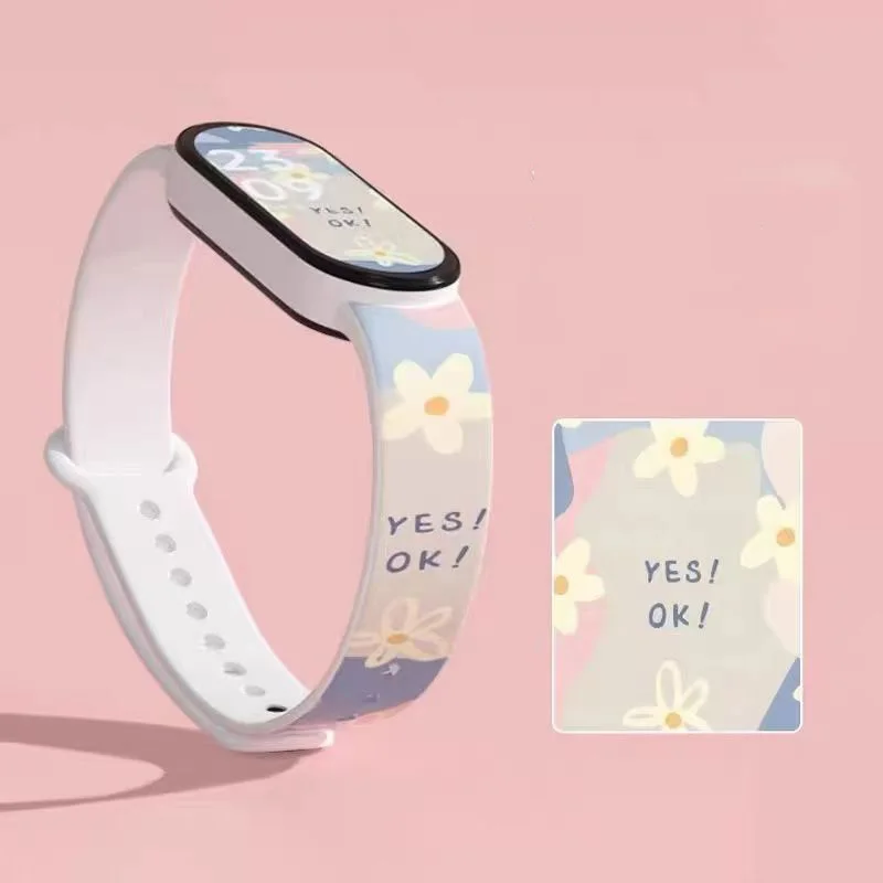 

Strap suitable for Xiaomi Mi Band 8 9 10 NFC, Mi Band 7 waterproof and compatible with Mi Band 6, 5, 4 3 replacement rubber