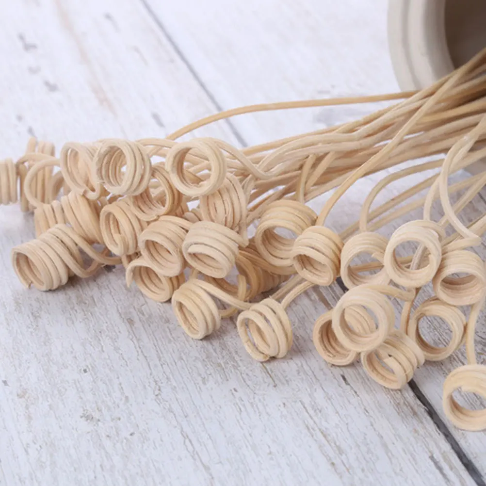 

20Pcs Spiral Rattan Reed Sticks Natural Aroma Diffuser Replacement Essential Oil Sticks for Home Office Wedding Fragrance