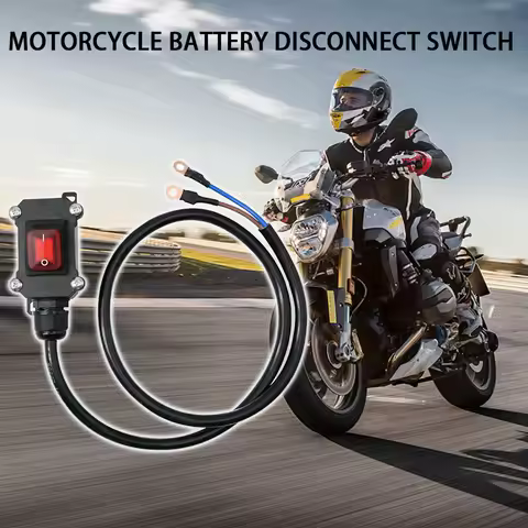 12V Motorcycle Battery Disconnect Switch Battery Disconnector Isolator Cut Off Switch Kit For Universal Motorcycle Battery