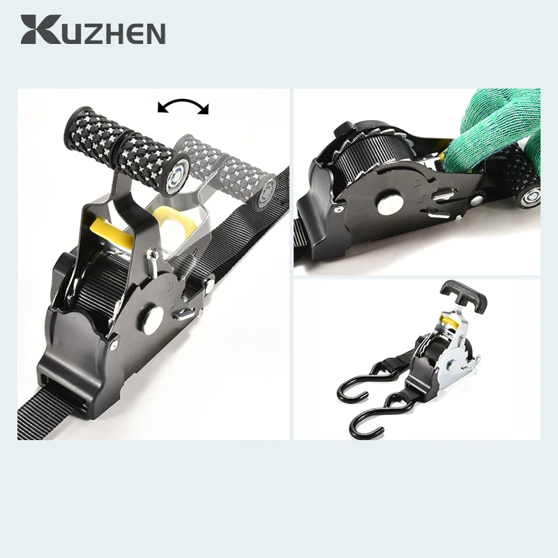 Retractable Auto Ratchet Strap Automatic Shrink Bundle Tape Retractable Belts For Motorcycles Convenience Luggage Straps