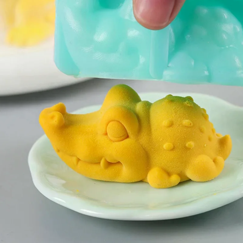 

Маленькая форма для мусса из крокодиловой кожи, силиконовая форма с изображением животных, трехмерная мини-форма для украшений