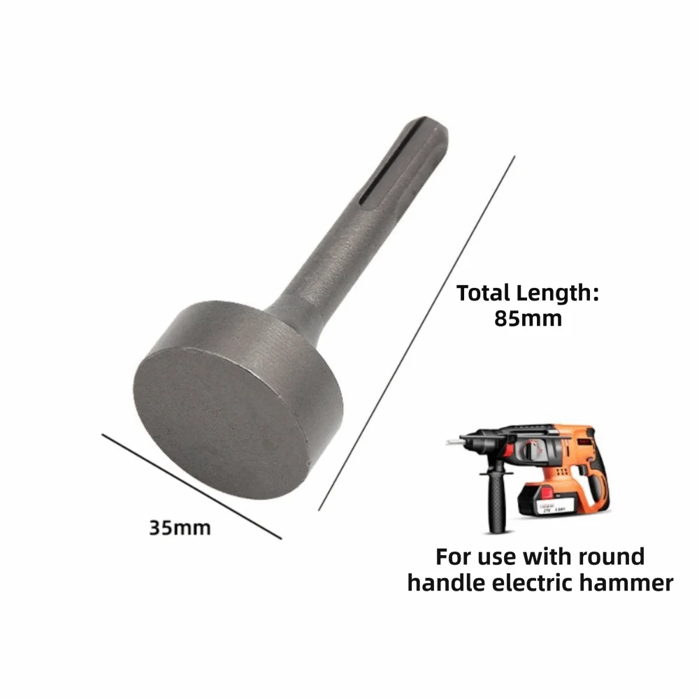 Alloy Steel Ground Rod Driver Flat Head Impact Hammer Attachment Pile Driving Hammer Wear Resistant Wide Compatibility