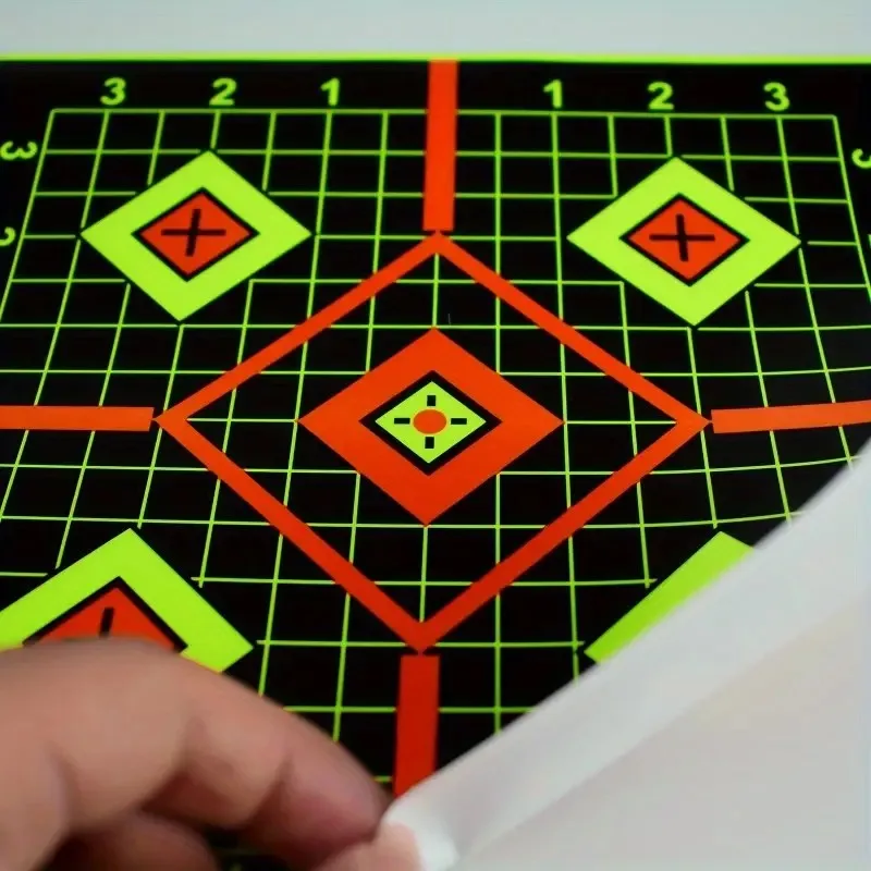 10/20/30PCS 8-inch Splatter Adhesive Target Paper High Visibility Shooting Reactive Shooting Target Stickers Shooting Training