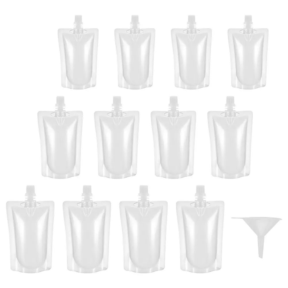 

1 set Beverage Sealed Bags 11x17 12x18 13x19cm 300ml 380ml 500ml Reusable Flask Juice Storage Pouch Portable Drink Pouches