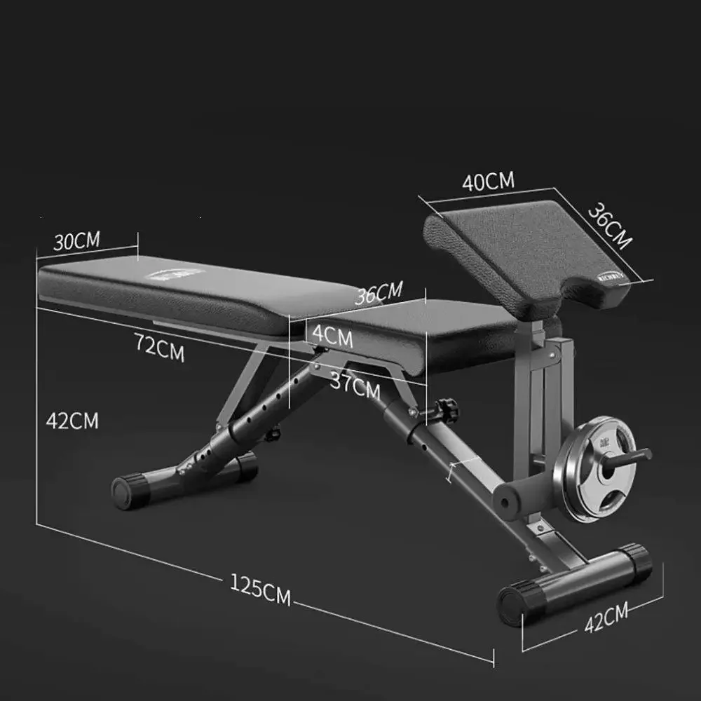 Adjustable Folding Weight Bench Home Use Foldable Steel Roman Chair Squat Rack Dumbbell Plate Rack