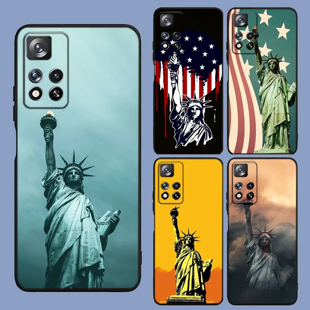 Statue of Liberty  Phone Case For Samsung Galaxy A13,A21s,A22,A31,A32,A52,A53,A71,A80,A91 Soft Black Cover