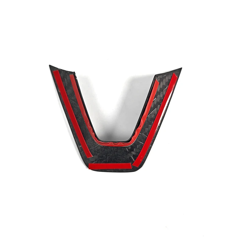 Suitable for Tesla Model 3/Y Highland 2025 – Carbon Flash Matte Carbon Fiber Steering Wheel U-Shaped Cover Patch.