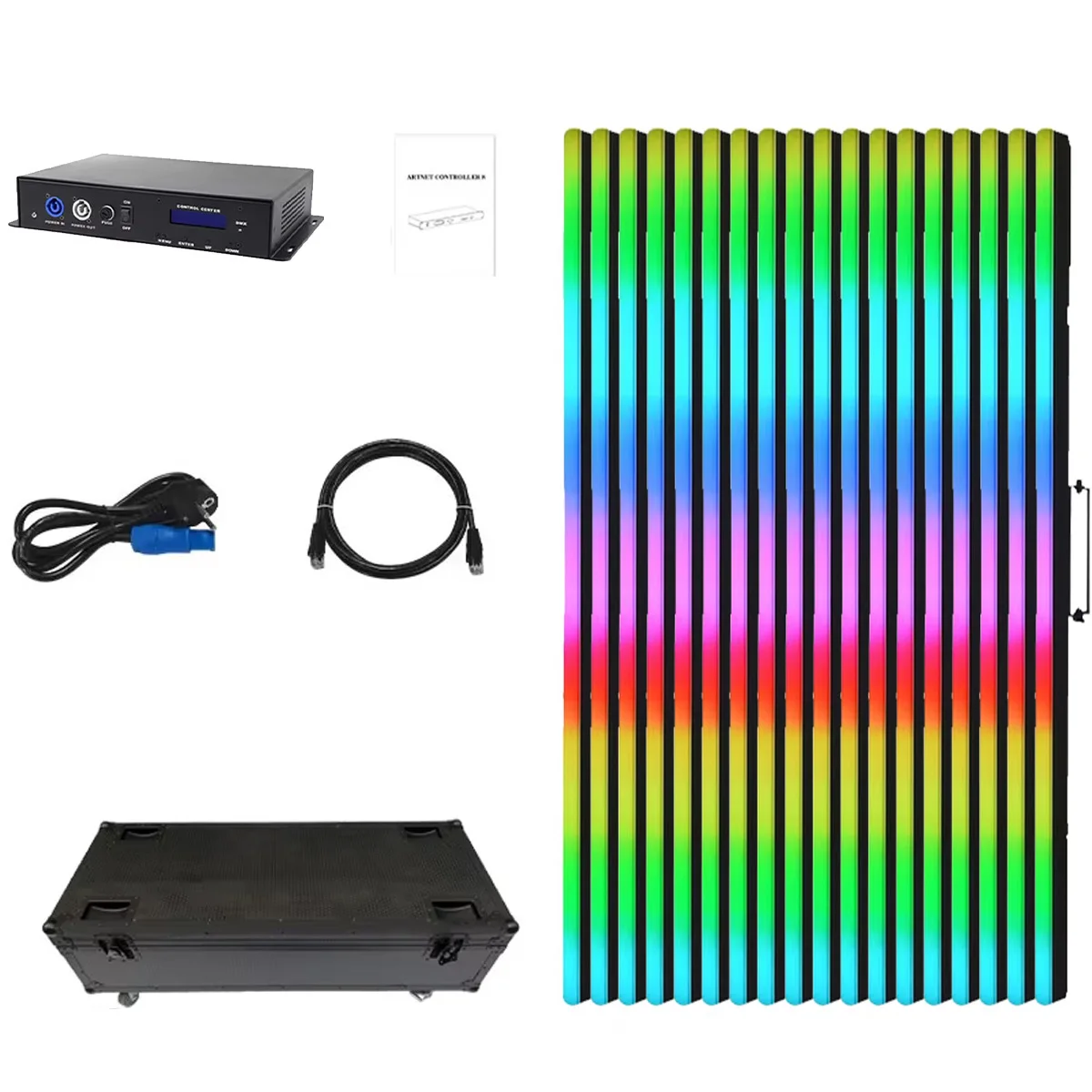LED-Pixel-Lichtleiste und Flightcase für KTV, Theater, Auditorium, Bühne, Konzertbeleuchtung, Artnet-Steuerbox mit DMX-Modus