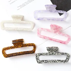 2022 New Hair Clips for Women Geometric Shape Hair Claws Elegant Solid Color Large Claw Clip Girls Hair Accessories Hair Clip