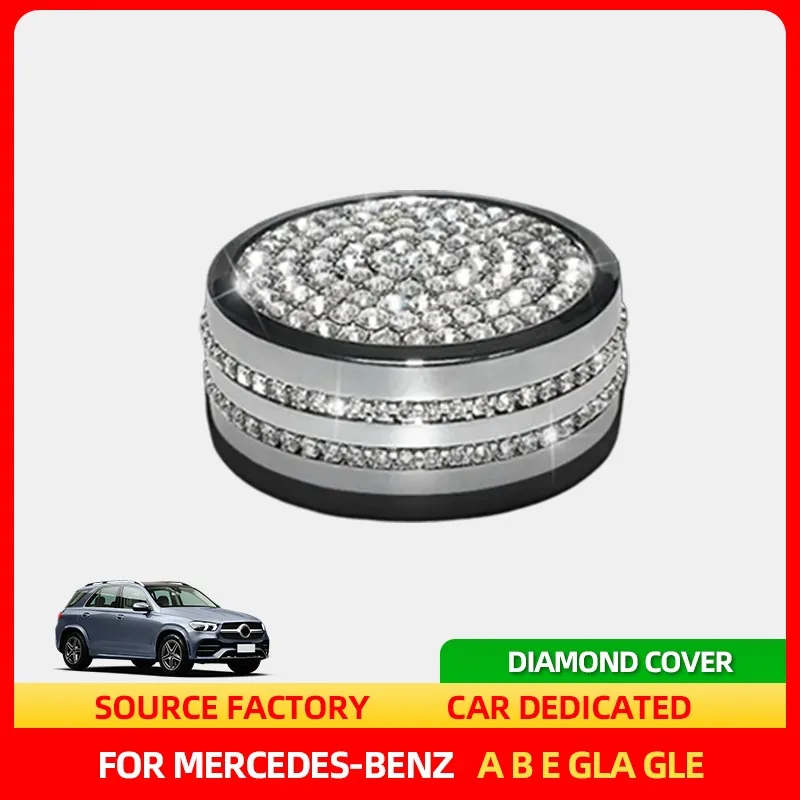 

Наклейки для интерьера, новая блестящая автомобильная центральная консоль, мультимедийная навигационная ручка, декоративная крышка для Mercedes Benz A B E GLA GLE CLA M