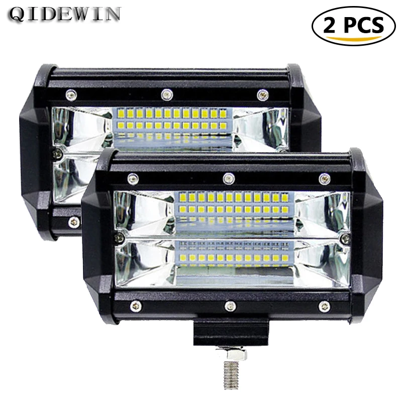 

5 inch Led Spotlights For Wrangler 24 Lights Work Light Auxiliary Headlights Emitting High Power Modified Vehicle Lights 72W