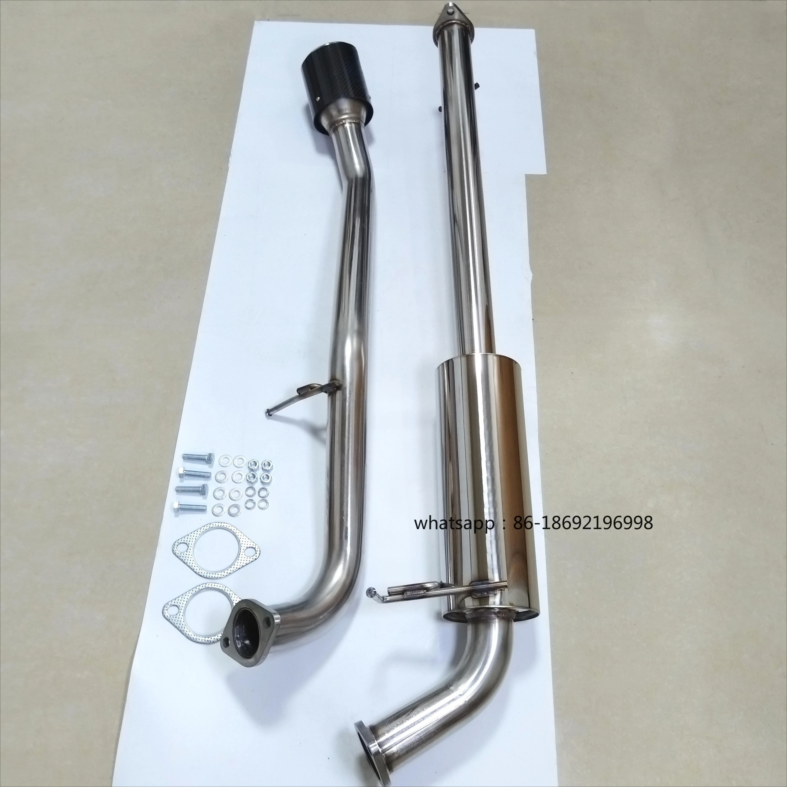 

Car Modified Carbon Fiber Exhaust Pipe for 2023 Single Out Stainless Steel Kit