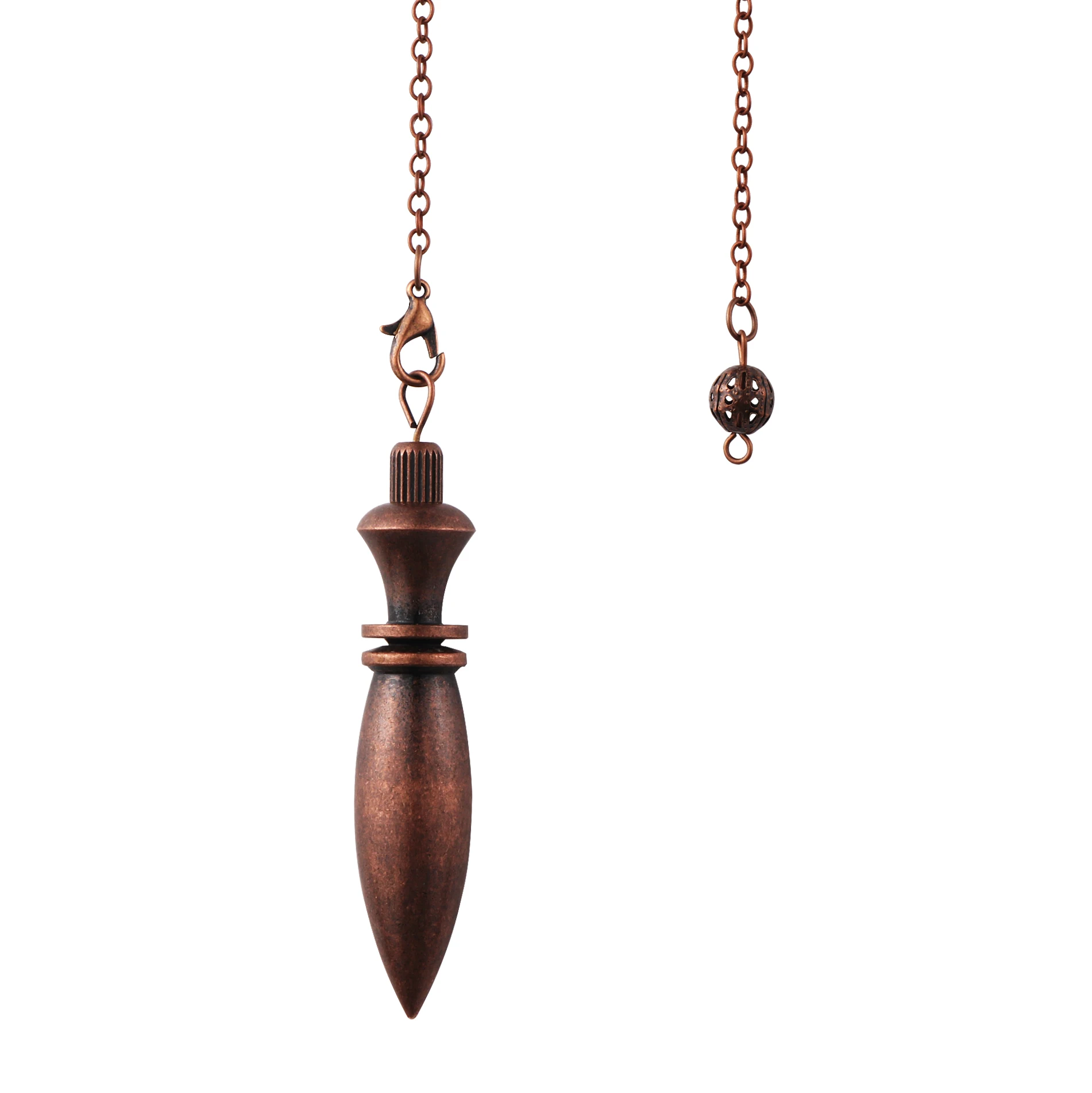 Vintage Copper Pendulum Necklace witch Spiritual Jewelry for Women Men Healing Divination pendulum Gift Jewelry Accessories