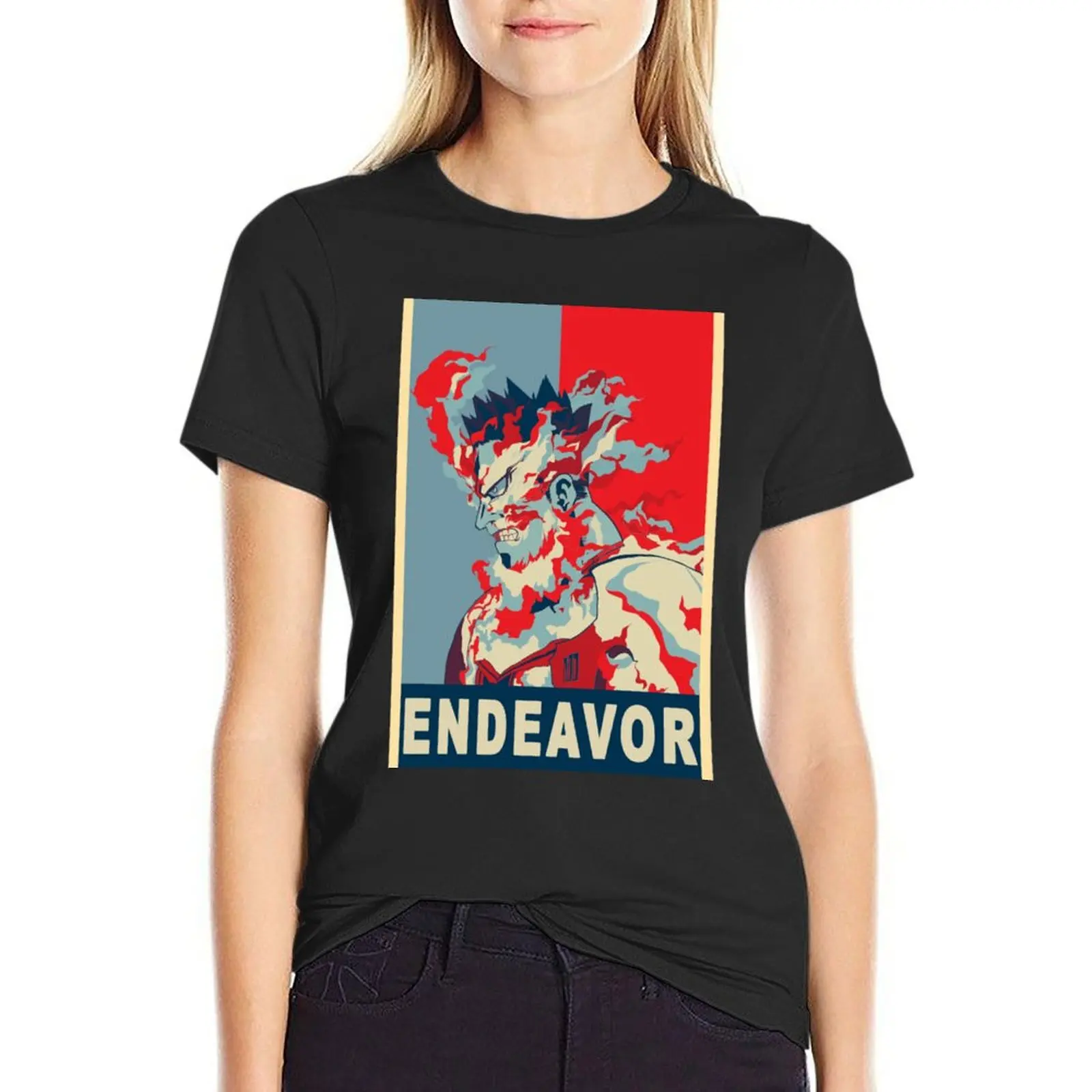 Enji Todoroki T-shirt cute tops korean fashion Women clothing