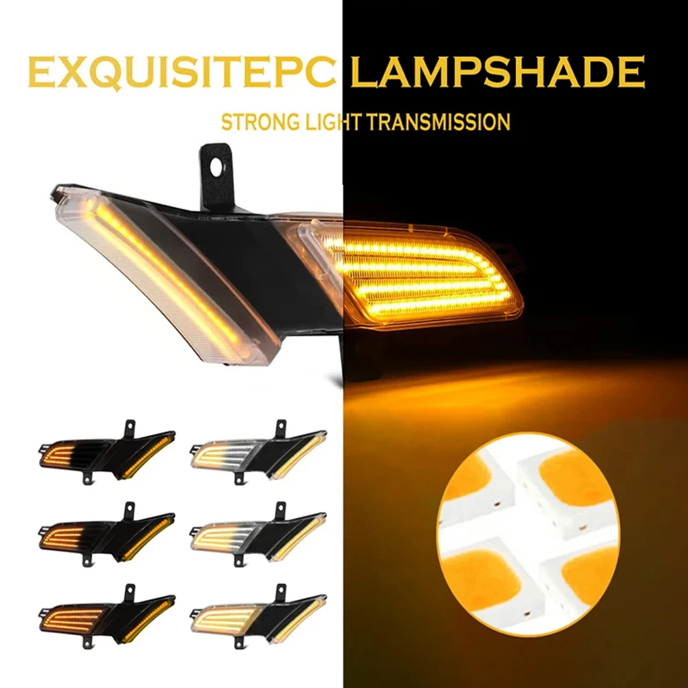 

For Porsche Cayenne 957 2007-2010 Dynamic LED Side Marker Lights Car Turn Signal Lamps 95563103510 95563103610 yellow light