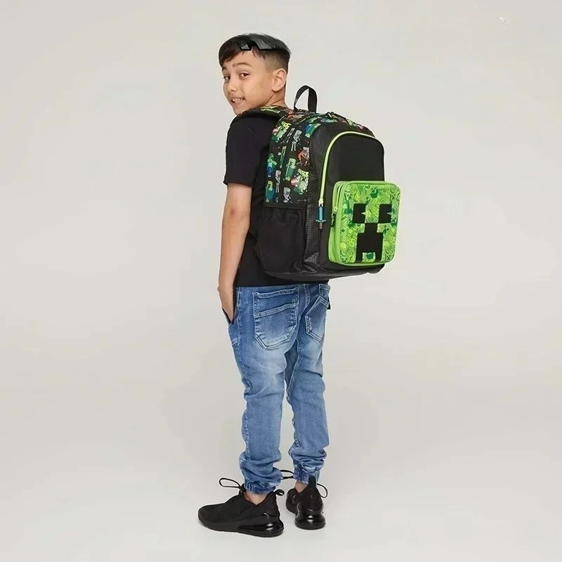 Mochila escolar genuína Minecrafttd Australia, bolsa escolar para crianças, estojo de canetas para estudantes, lancheira