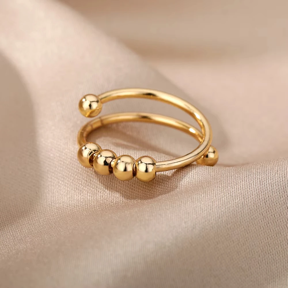 Mode Kette Aushöhlen Ringe Für Frauen Gold Farbe Edelstahl Zirkon Kreuz Offenen Ring Trendy Hochzeit Ästhetischen Jewerly Geschenk