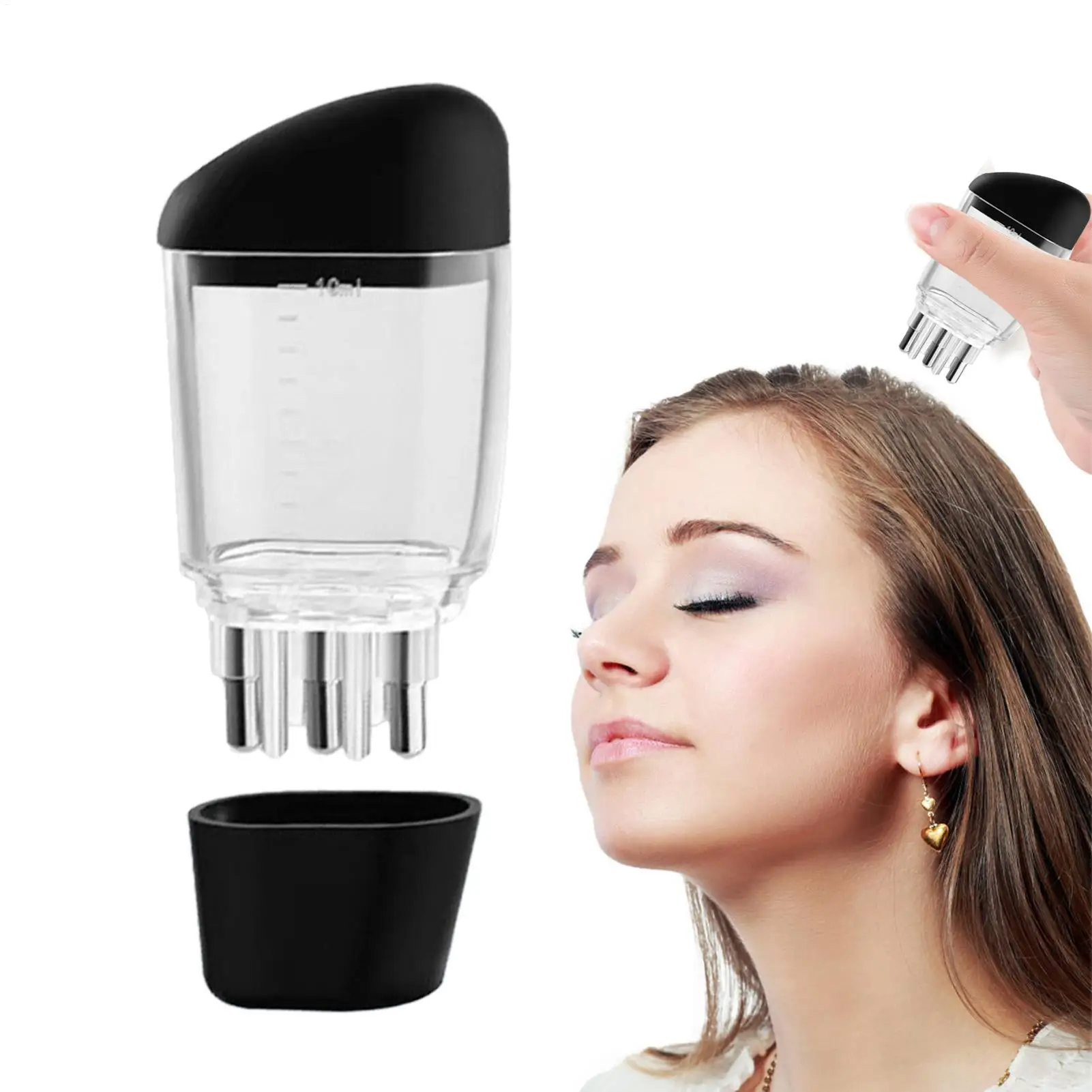 Hair Oil Applicator Hair Regrowth And Styling Solution Hair Scalp Massage Relaxation Comb Portable Hair Oil Dispensers